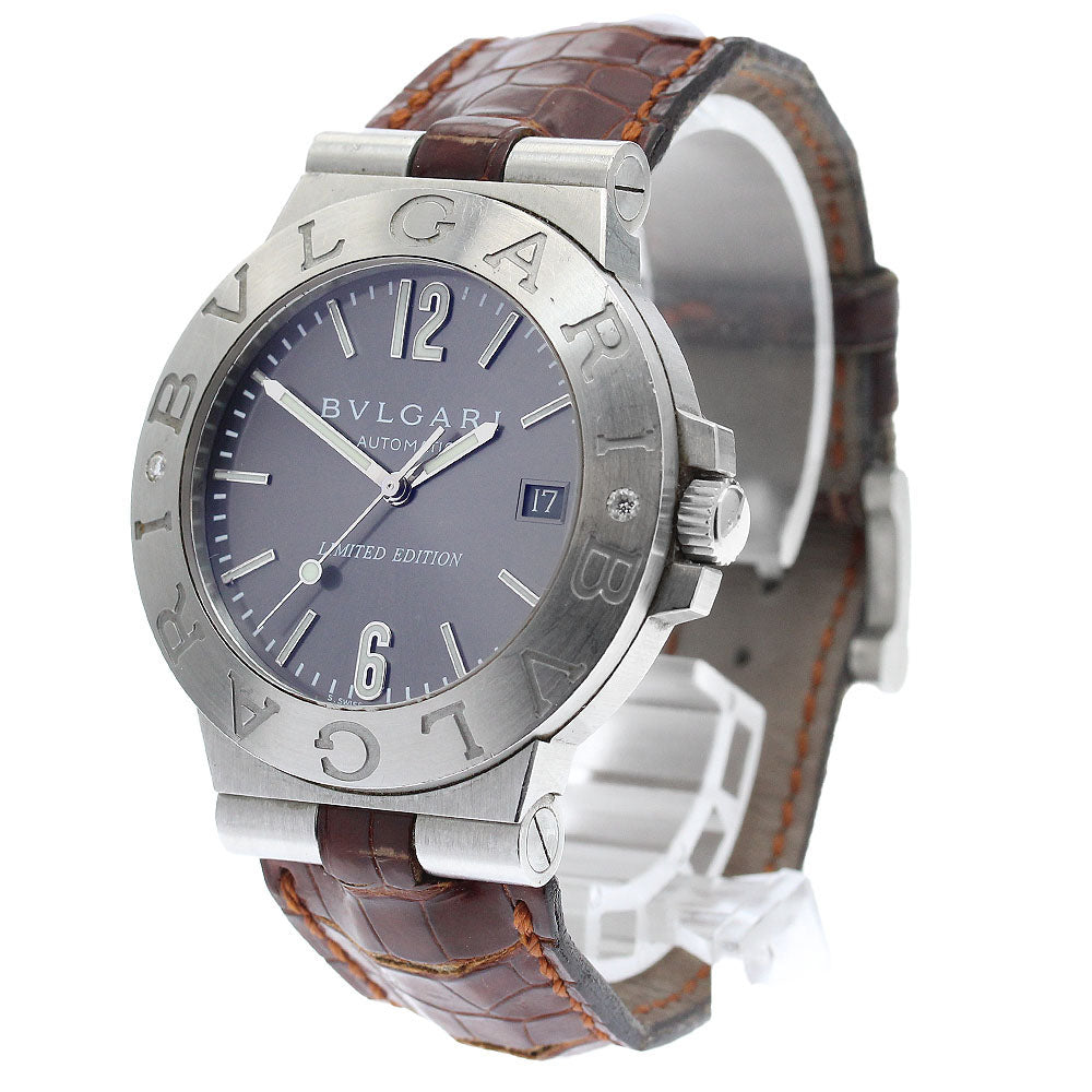 BVLGARI Diagono Sports LCV38S Date 2P Diamond gray Dial Automatic Men's Watch_890810