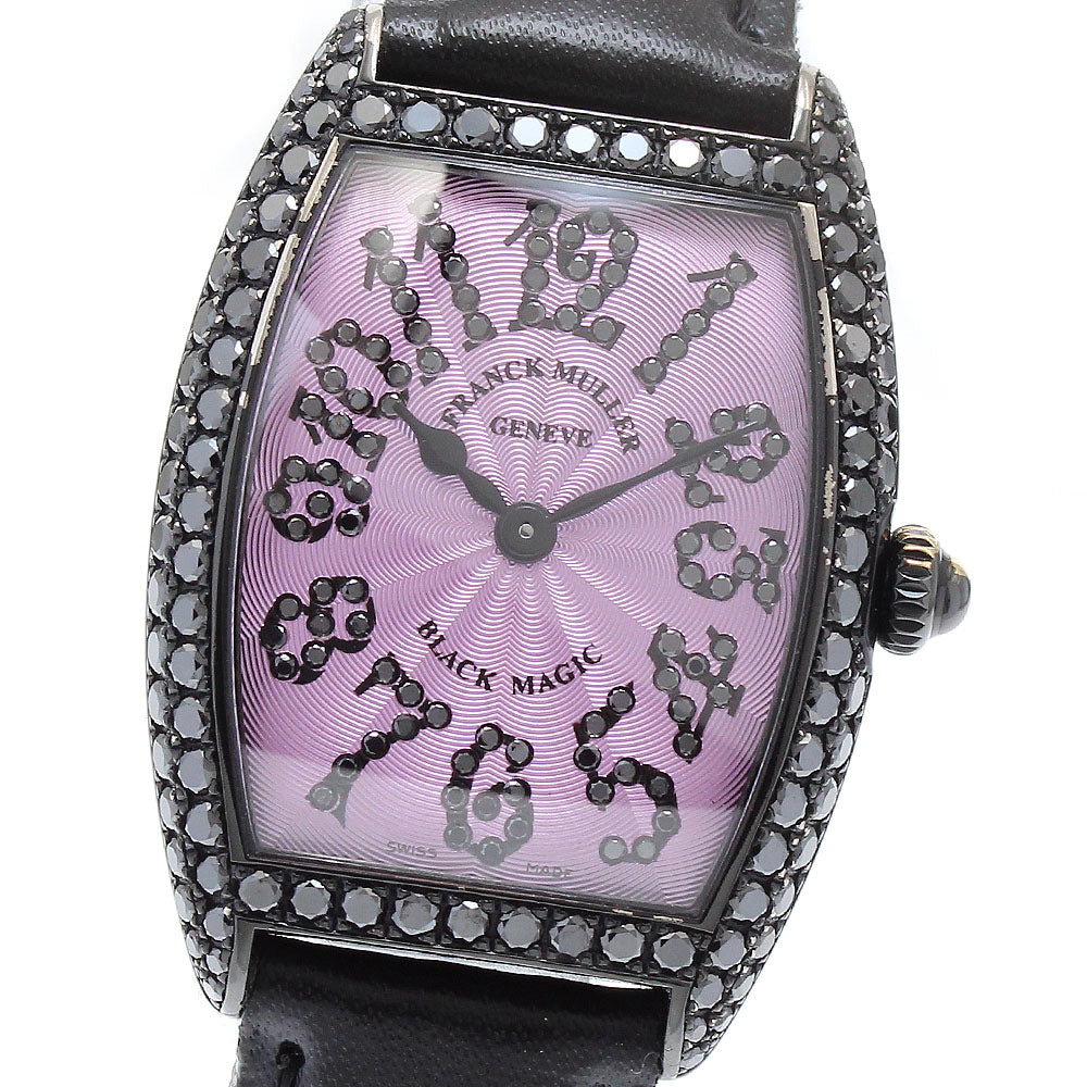 FRANCK MULLER tonneau curvex black magic 1752QZD K18WG Quartz Ladies_890812