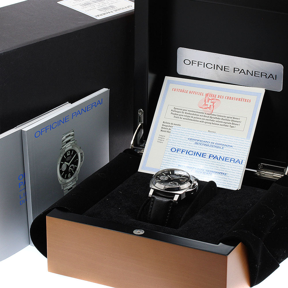 PANERAI Luminor PAM00125 Date power reserve black Dial Automatic Men's_890821