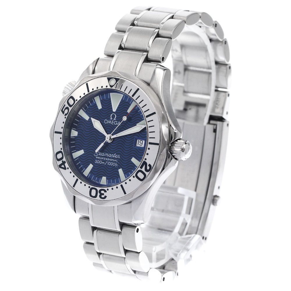 OMEGA Seamaster300 2263.80 Date Blue Dial Quartz Boy's Watch_890822