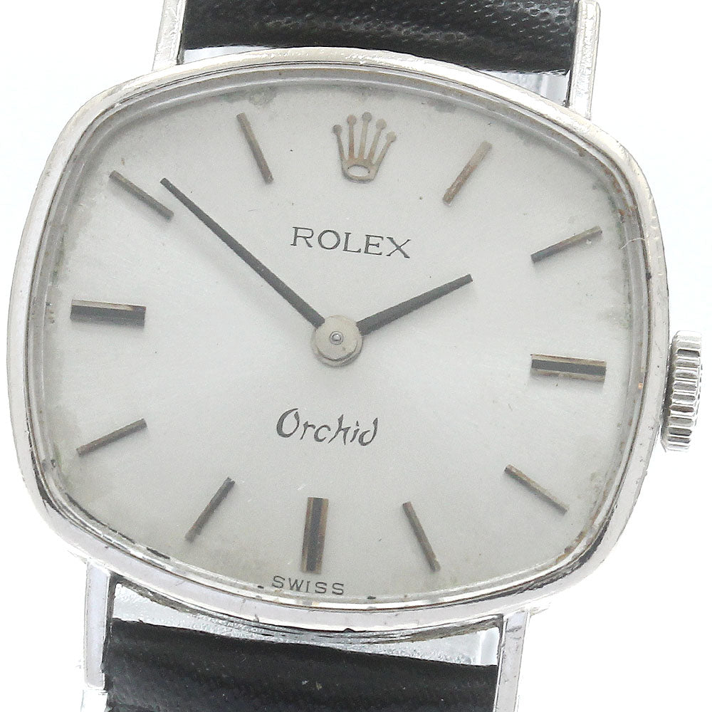 ROLEX Orchid 2673 Vintage cal.1400 K18WG Hand Winding Ladies Watch_890863