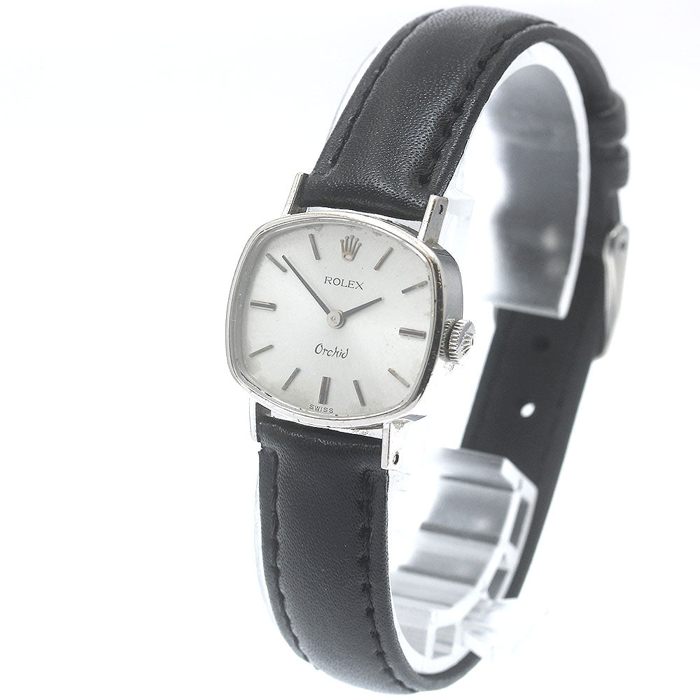 ROLEX Orchid 2673 Vintage cal.1400 K18WG Hand Winding Ladies Watch_890863