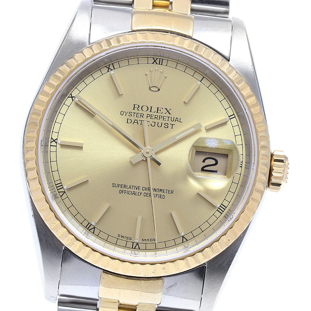 ROLEX Oyster Perpetual DATEJUST 16233 Cal.3135 YG bezel Automatic Men's_890885