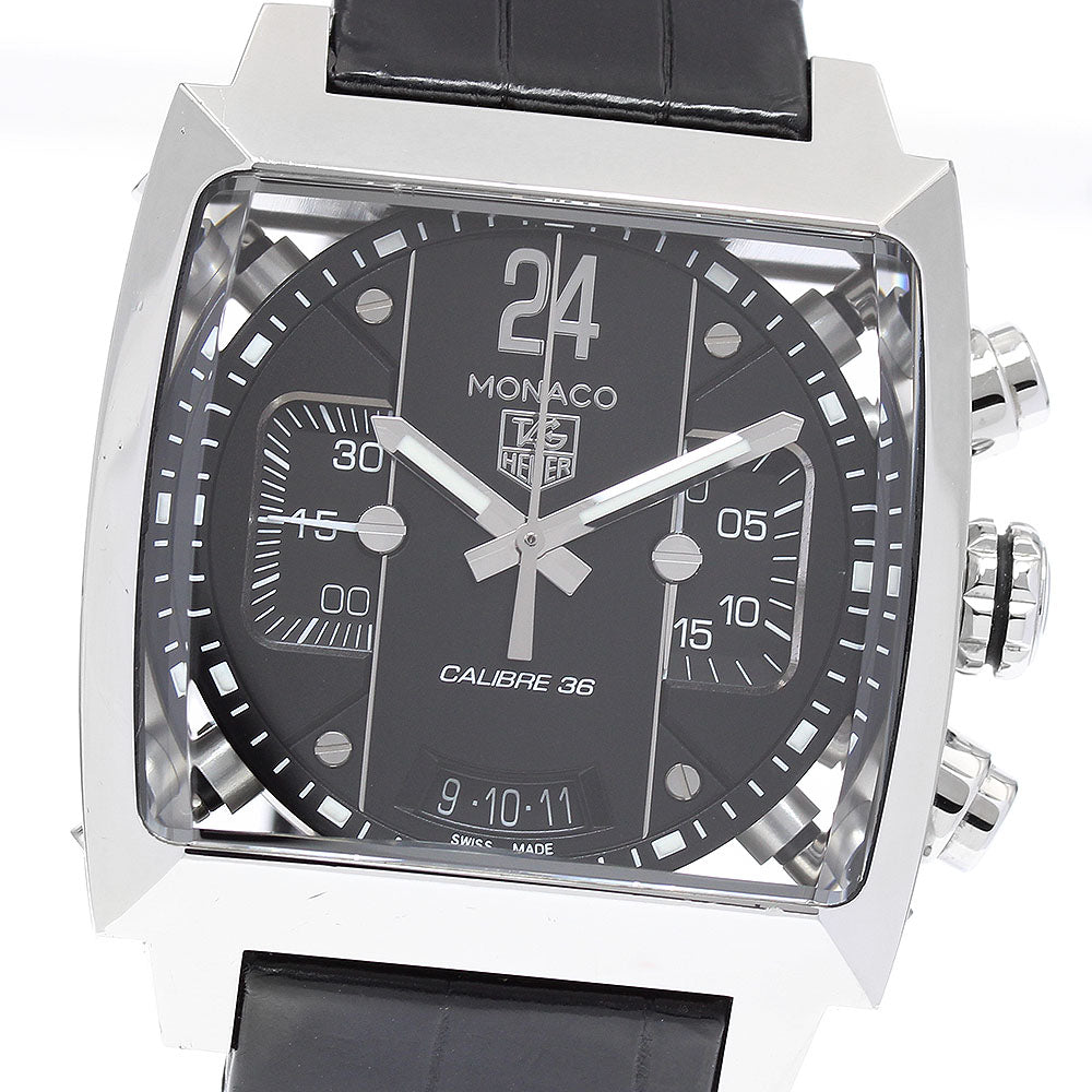 TAG HEUER Monaco 24 Caliber 36 CAL5113 Date Chronograph black Dial Automatic Men's Watch_890886