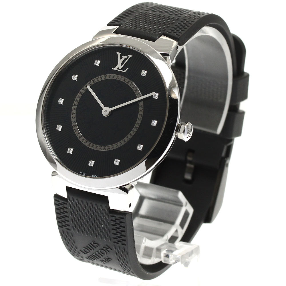 LOUIS VUITTON Tambour Slim Monogram QA145 11P diamond Quartz Men's Watch_890940