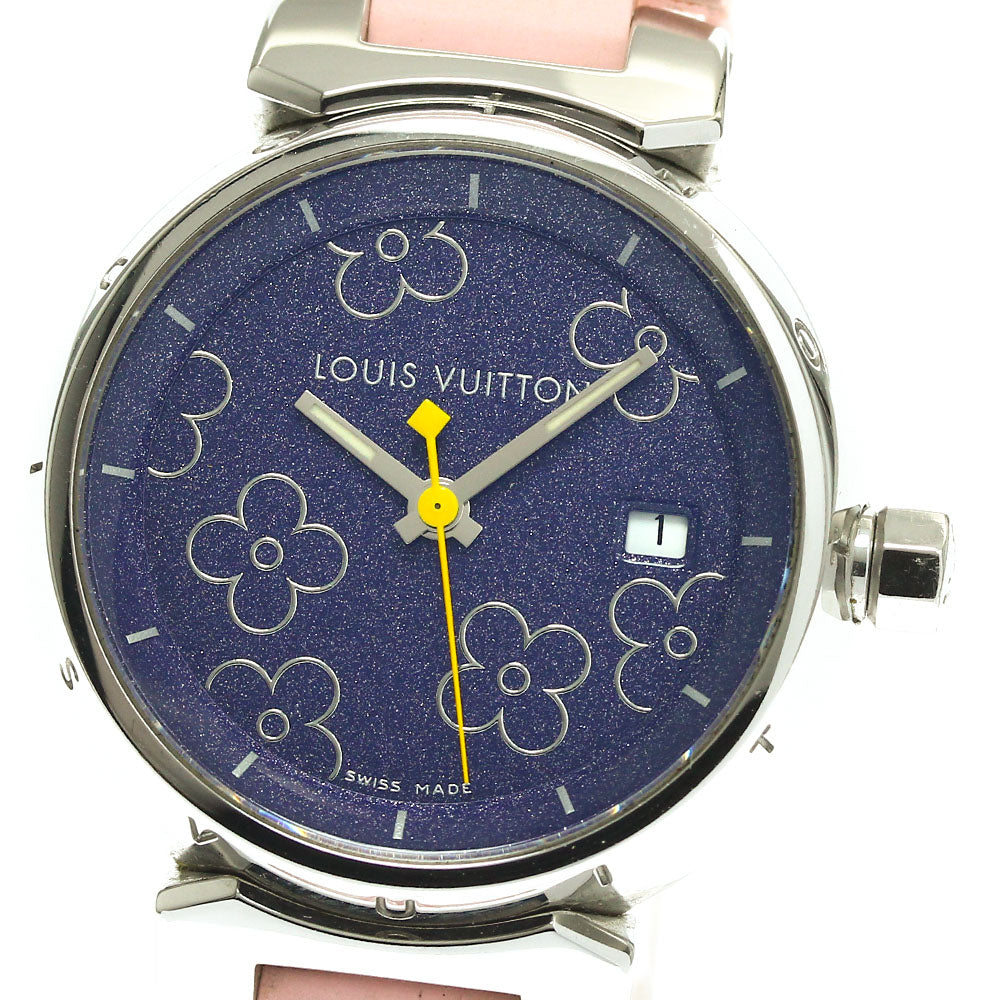 LOUIS VUITTON Tambour Lovely PM Q121B purple Dial Quartz Ladies Watch_890942