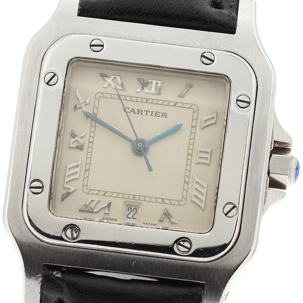 CARTIER Santos GalbeeLM Date beige Dial Quartz Men's Watch_890970