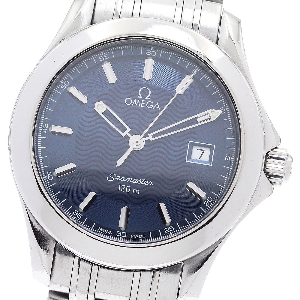 OMEGA Seamaster120 2511.81 Date Navy Dial Quartz Men's Watch_890972