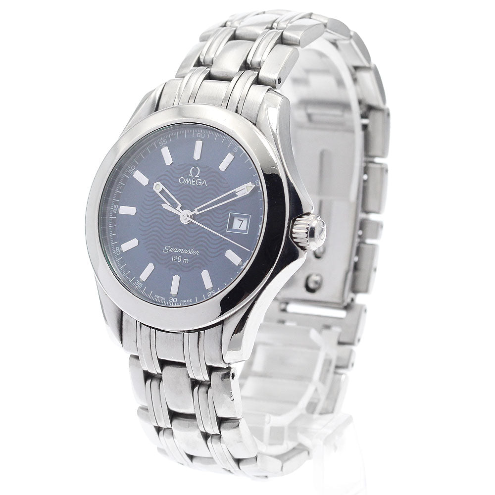 OMEGA Seamaster120 2511.81 Date Navy Dial Quartz Men's Watch_890972