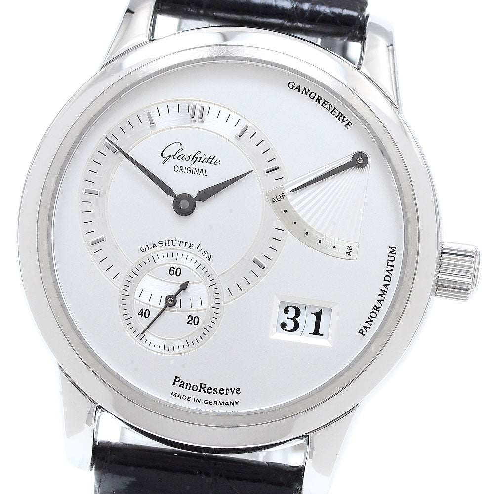 GLASHUTTE ORIGINAL Pano reserve 65-01-02-02-04 Date Silver Dial Hand Winding Men's Watch_890978
