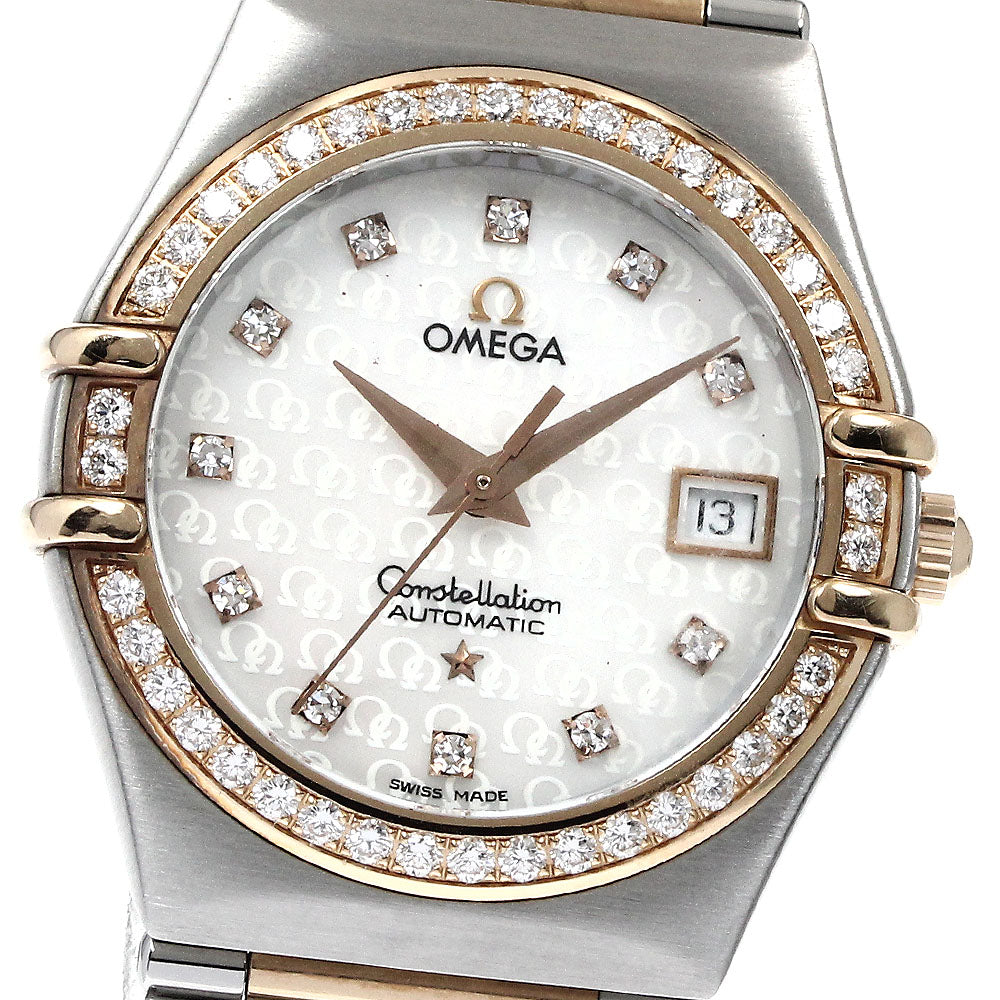 OMEGA Constellation diamond bezel date White shell Dial Automatic Ladies Watch_890979