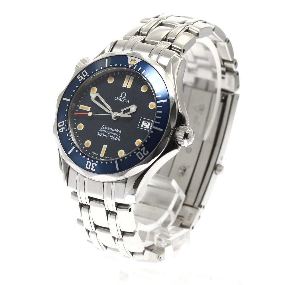 OMEGA Seamaster300 2561.80 Date Navy Dial Quartz Boy's Watch_890980