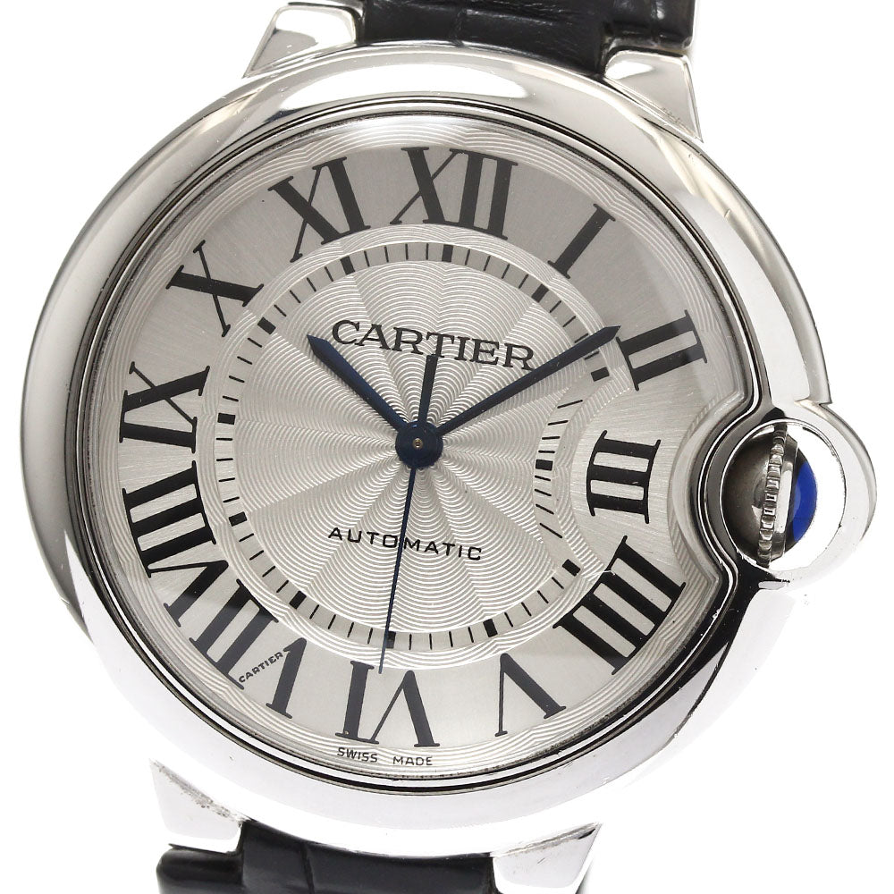CARTIER Baron Blue 36mm W69017Z4 Silver Dial Automatic Boy's Watch_891000