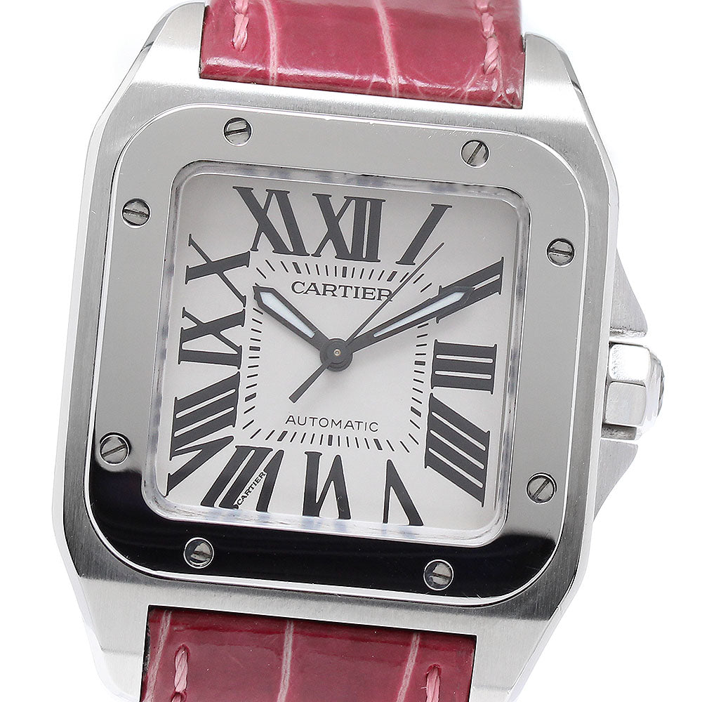CARTIER Santos 100MM W20106X8 Silver Dial Automatic Boy's Watch_891008