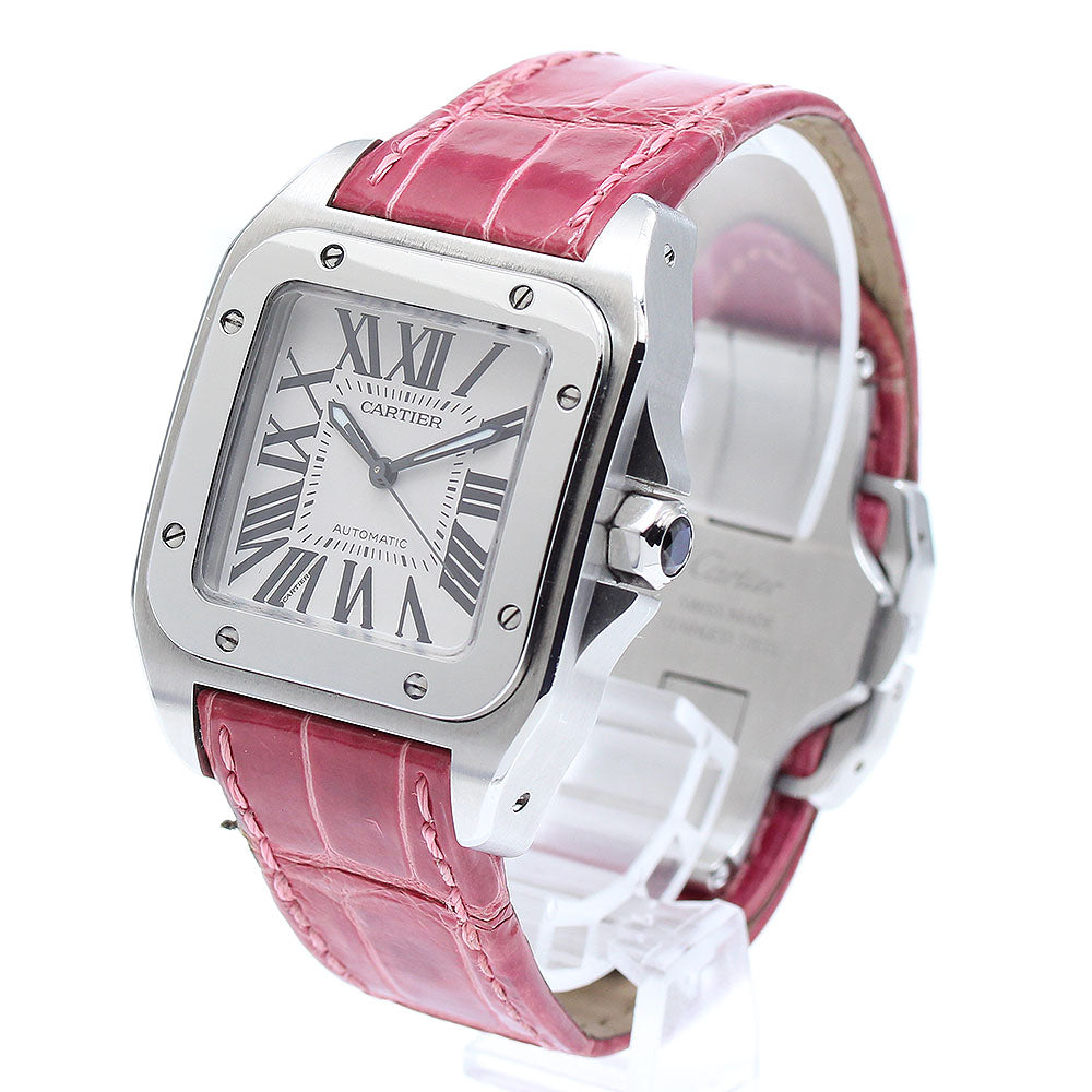 CARTIER Santos 100MM W20106X8 Silver Dial Automatic Boy's Watch_891008