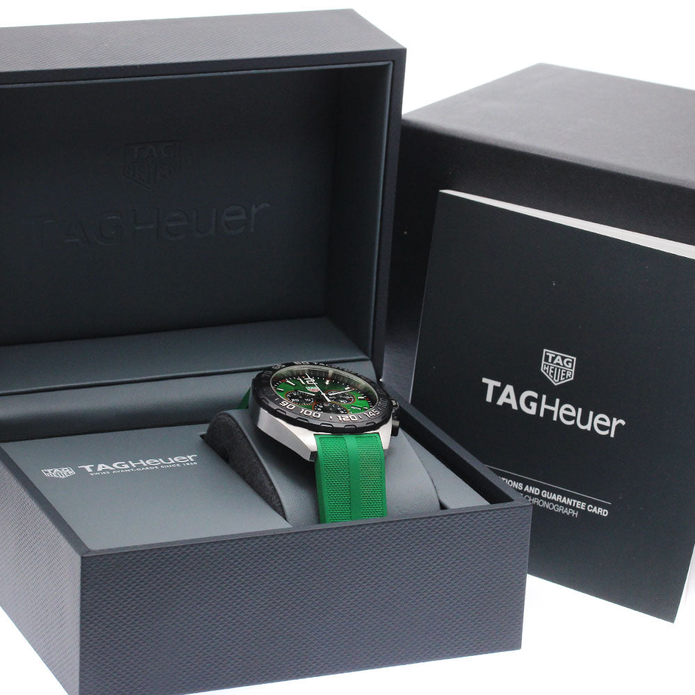 TAG HEUER Formula 1 CAZ101AP Chronograph green Dial Quartz Men's Watch_891021
