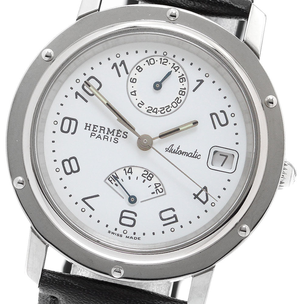 HERMES Clipper CL5.710 Date GMT white Dial Automatic Men's Watch_891034