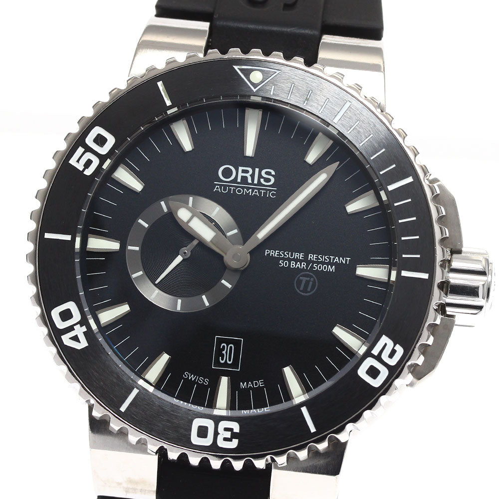 ORIS Aquis 7664 Date Small Second black Dial Automatic Men's Watch_891041