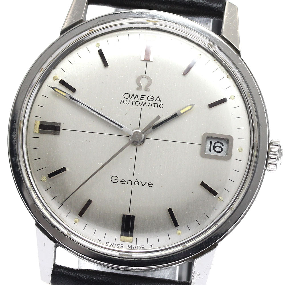 OMEGA Geneve Cross Line 166.002 Date Cal.565 Silver Dial Automatic Men's_891063