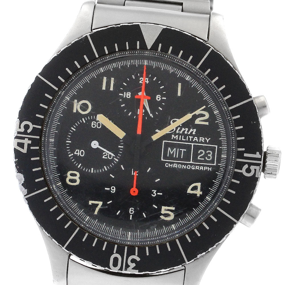 Sinn military pilot 156.B Chronograph day date black Dial Automatic Men's_891086
