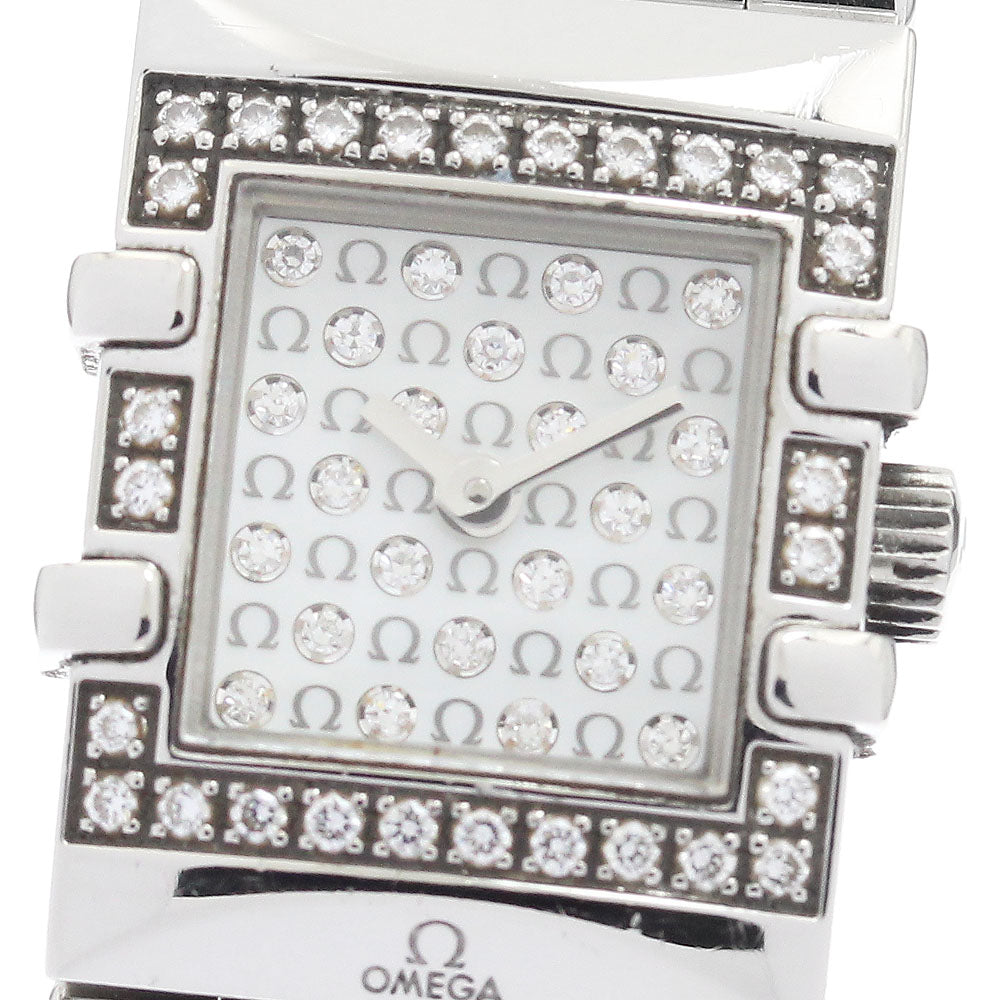 OMEGA Constellation Quadra Mini 1539.77 Diamond Bezel White shell Dial Quartz Ladies Watch_891117