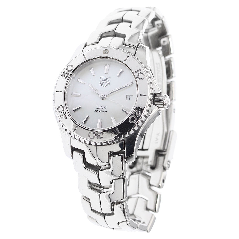 TAG HEUER Link WJ1313-0 Date White shell Dial Quartz Ladies Watch_891185