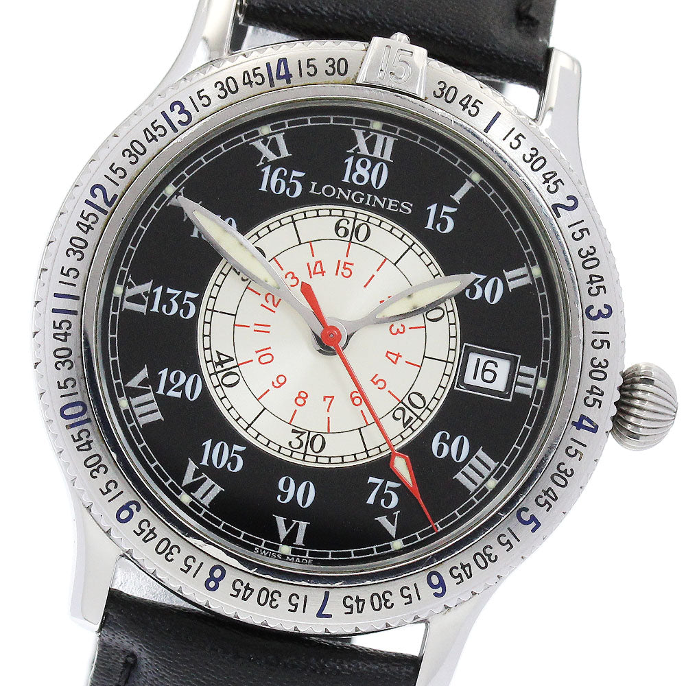 LONGINES Lindberg L2.617.4 Date Black / Silver Dial Automatic Men's Watch_891196