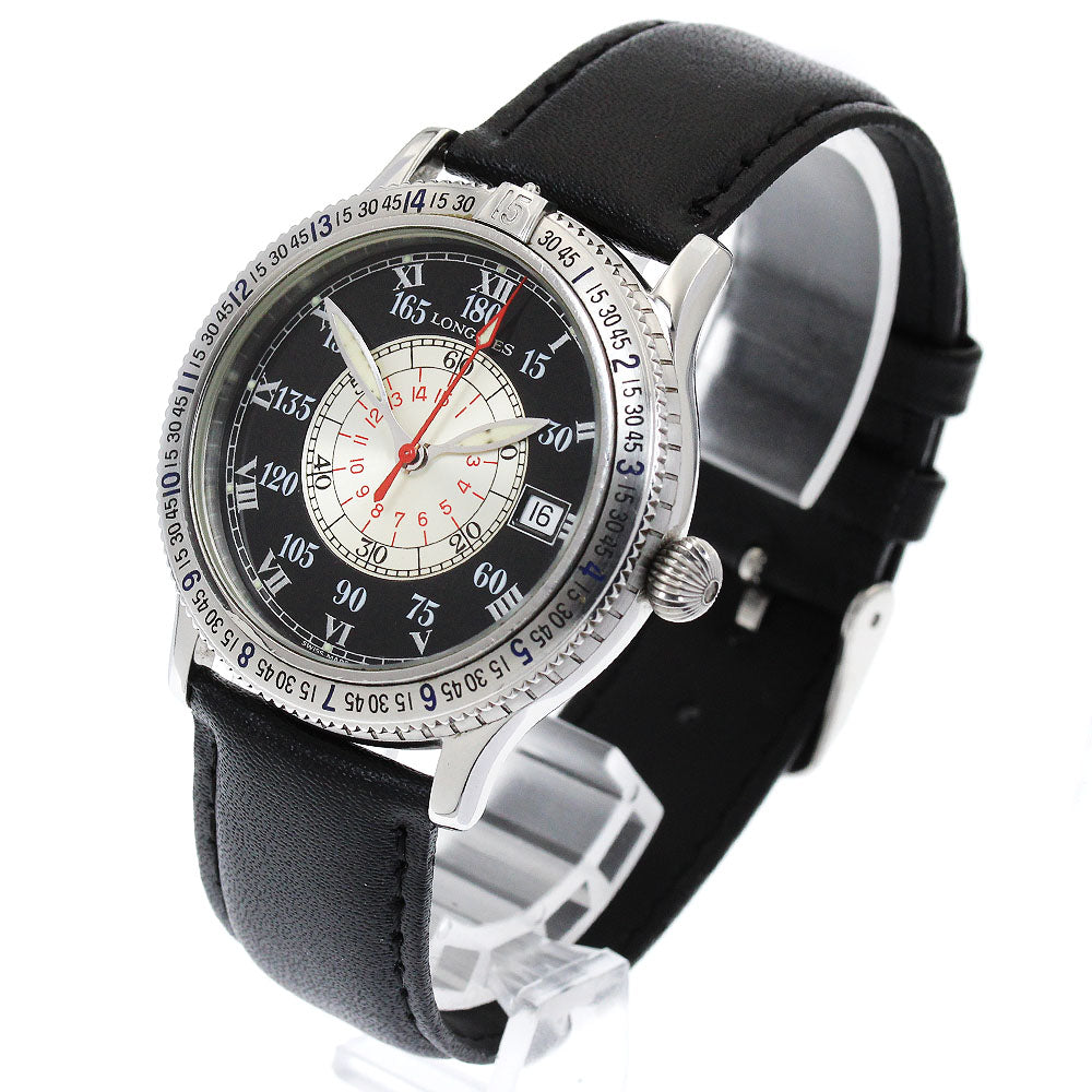 LONGINES Lindberg L2.617.4 Date Black / Silver Dial Automatic Men's Watch_891196