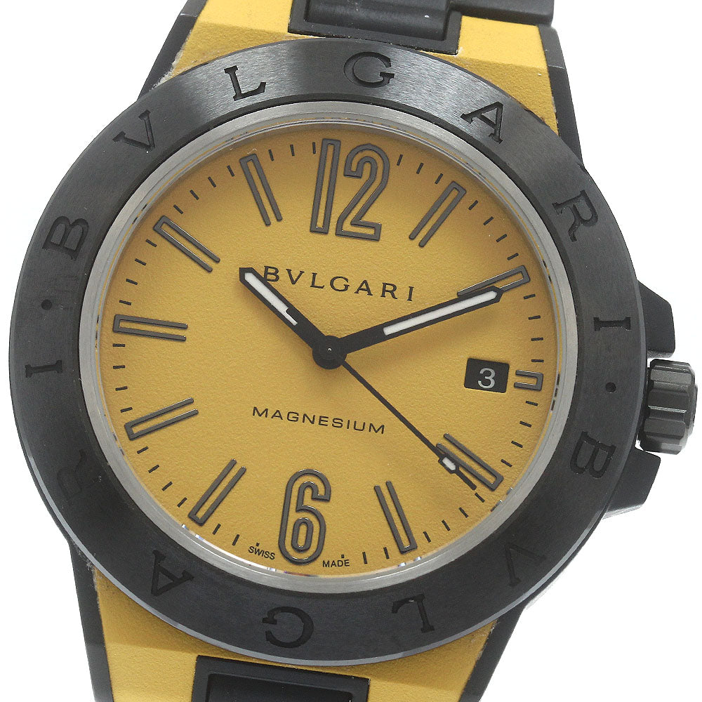 BVLGARI Diagono Magnesium DG41SMC Date yellow Dial Automatic Men's Watch_891200