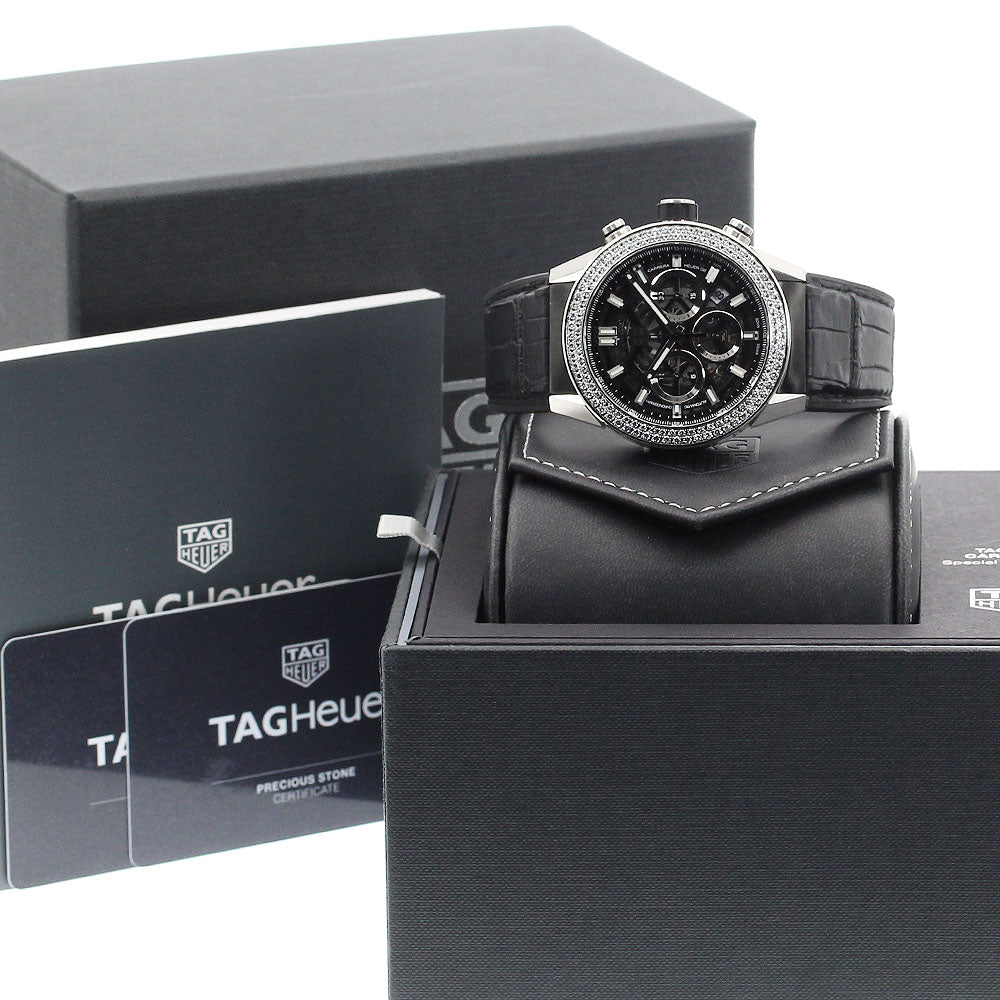 TAG HEUER Carrera Caliber Heuer 02 CBG2A12 Diamond bezel, Japan limited to 50 pieces skeleton Dial Automatic Men's Watch_891203