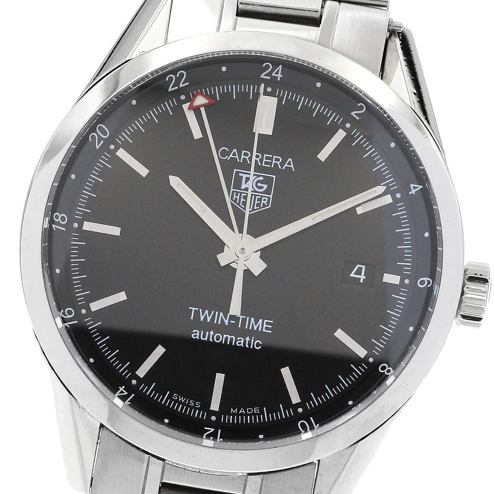 TAG HEUER Carrera twin time WV2115-0 Date GMT black Dial Automatic Men's_891208
