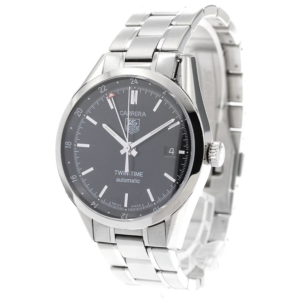 TAG HEUER Carrera twin time WV2115-0 Date GMT black Dial Automatic Men's_891208