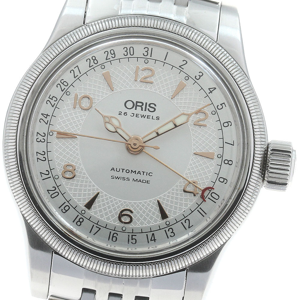 ORIS Pointer date 7543 Big crown Silver Dial Automatic Men's Watch_891213