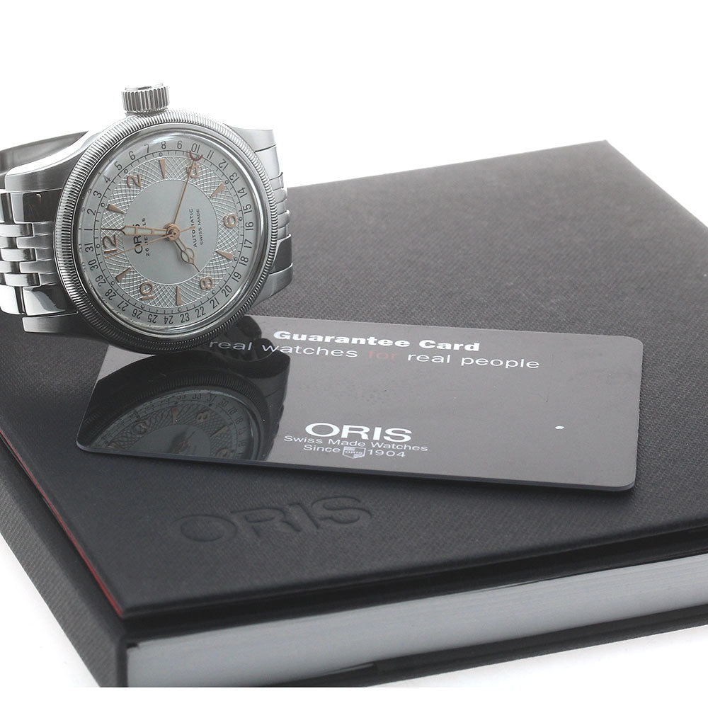 ORIS Pointer date 7543 Big crown Silver Dial Automatic Men's Watch_891213