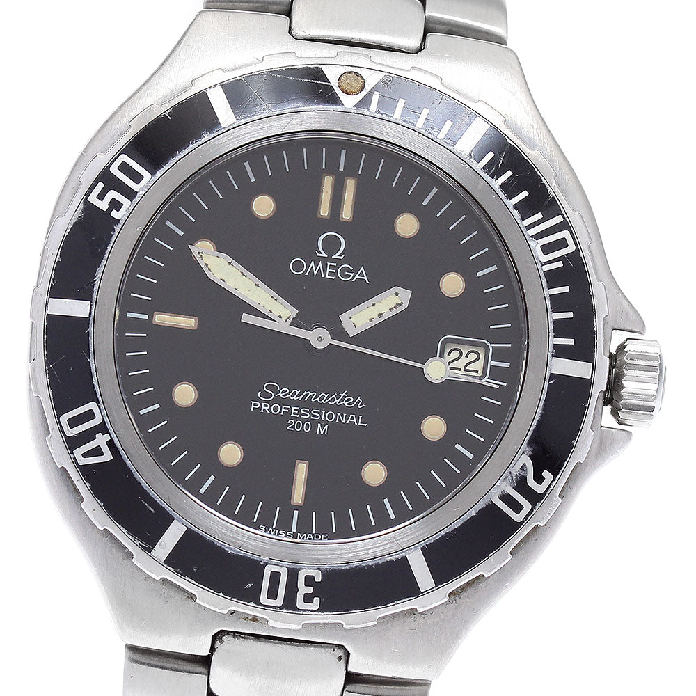 OMEGA Seamaster200 Date black Dial Quartz Men's Watch_891216