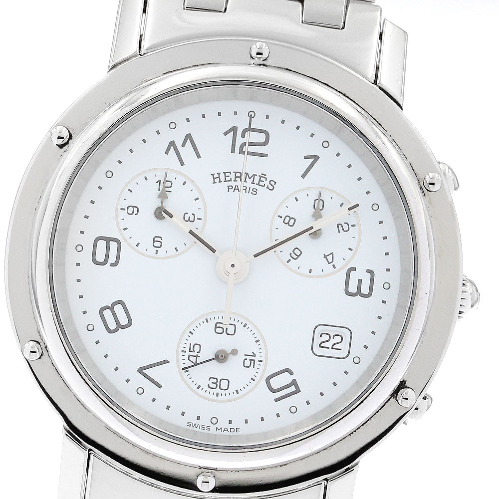 HERMES Clipper chrono CL1.910 Date black Dial Quartz Men's Watch_891218