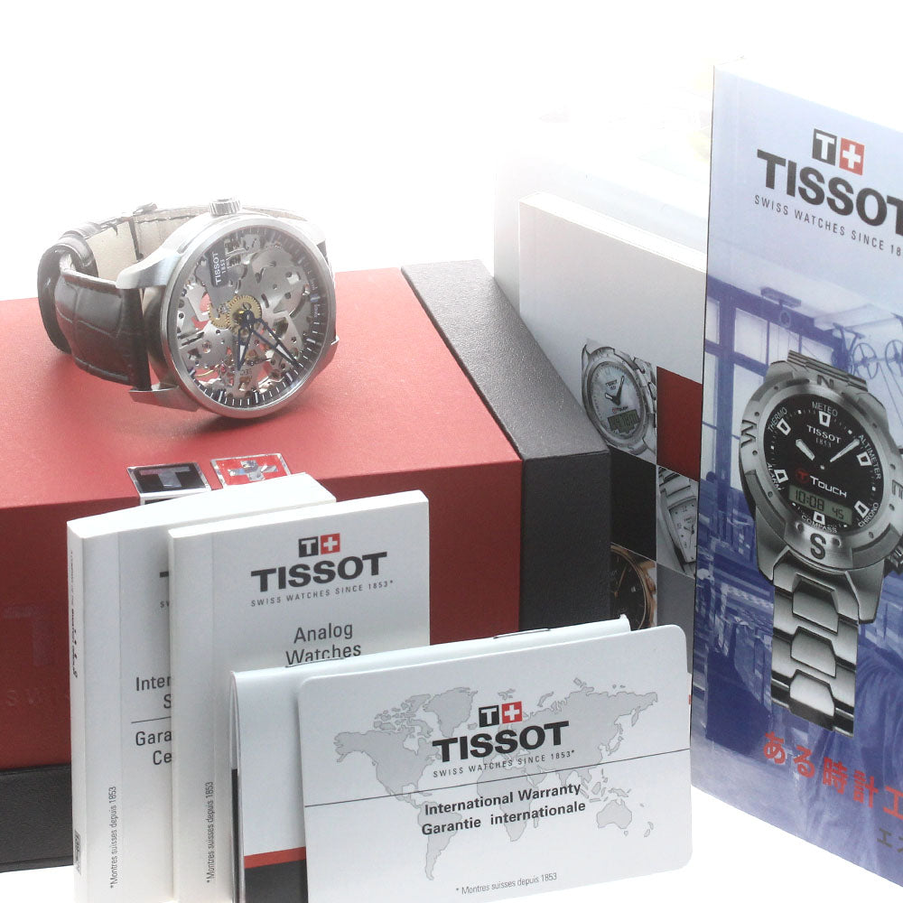 TISSOT T-Complication Skelete T070405A skeleton Dial Hand Winding Men's Watch_891232