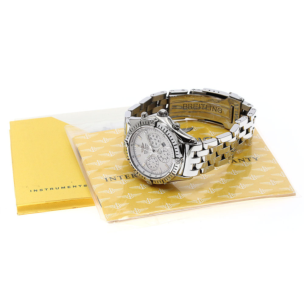 BREITLING Shadow flyback A35312 Date Chronograph white Dial Men's Watch_891236