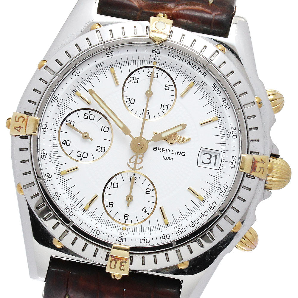 BREITLING Chronomat Bikoro B13050.1 Date Chronograph white Dial Automatic Men's Watch_891237