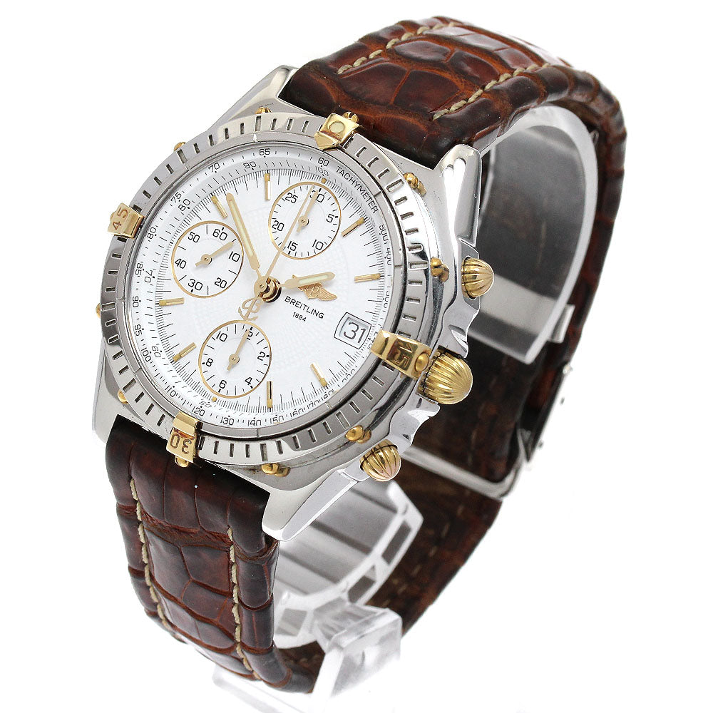 BREITLING Chronomat Bikoro B13050.1 Date Chronograph white Dial Automatic Men's Watch_891237