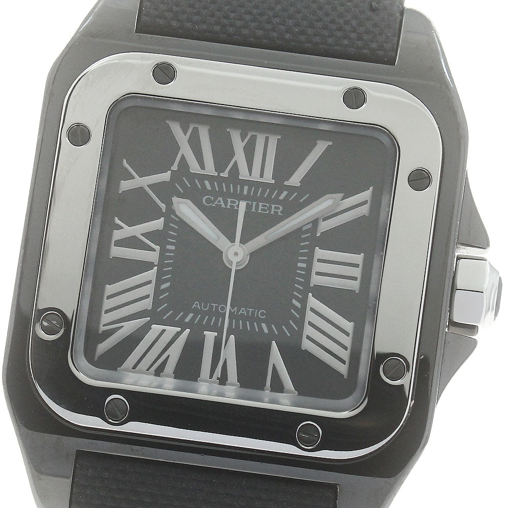 CARTIER Santos 100 MM W2020008 black Dial Automatic Boy's Watch_891267