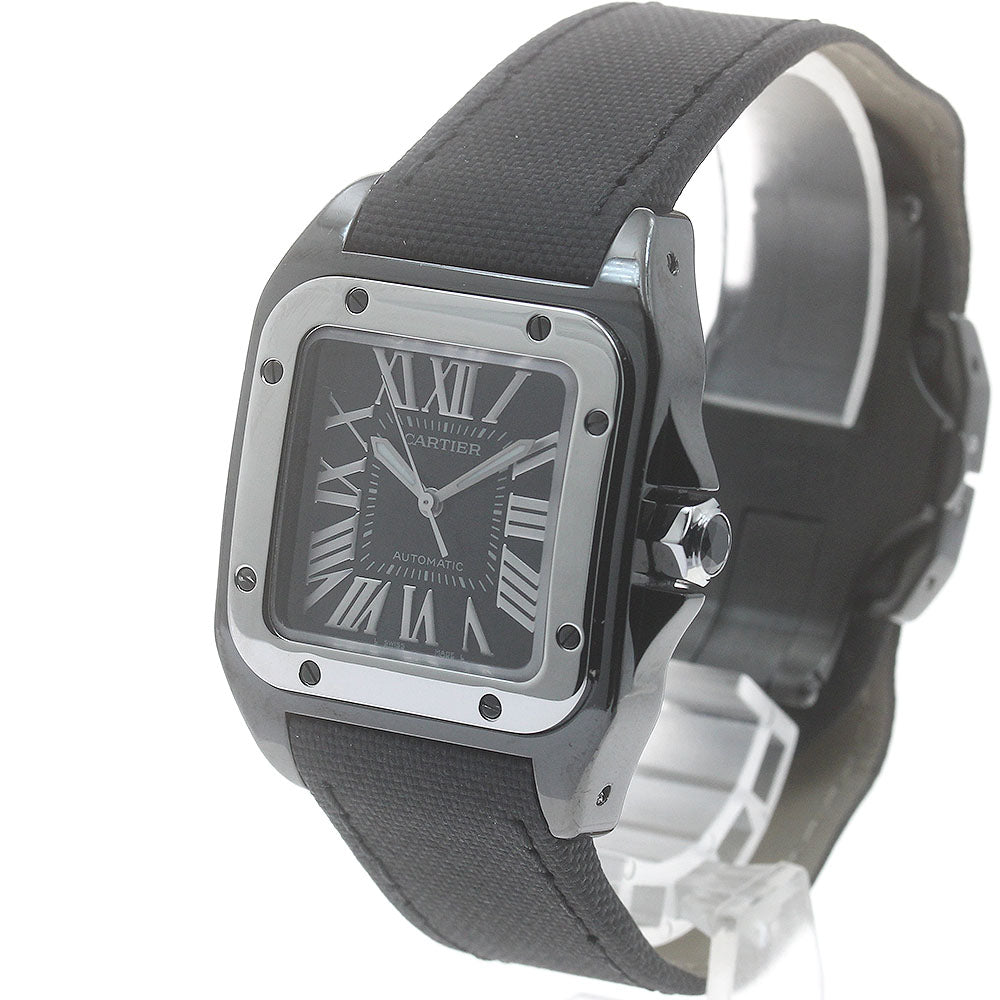 CARTIER Santos 100 MM W2020008 black Dial Automatic Boy's Watch_891267