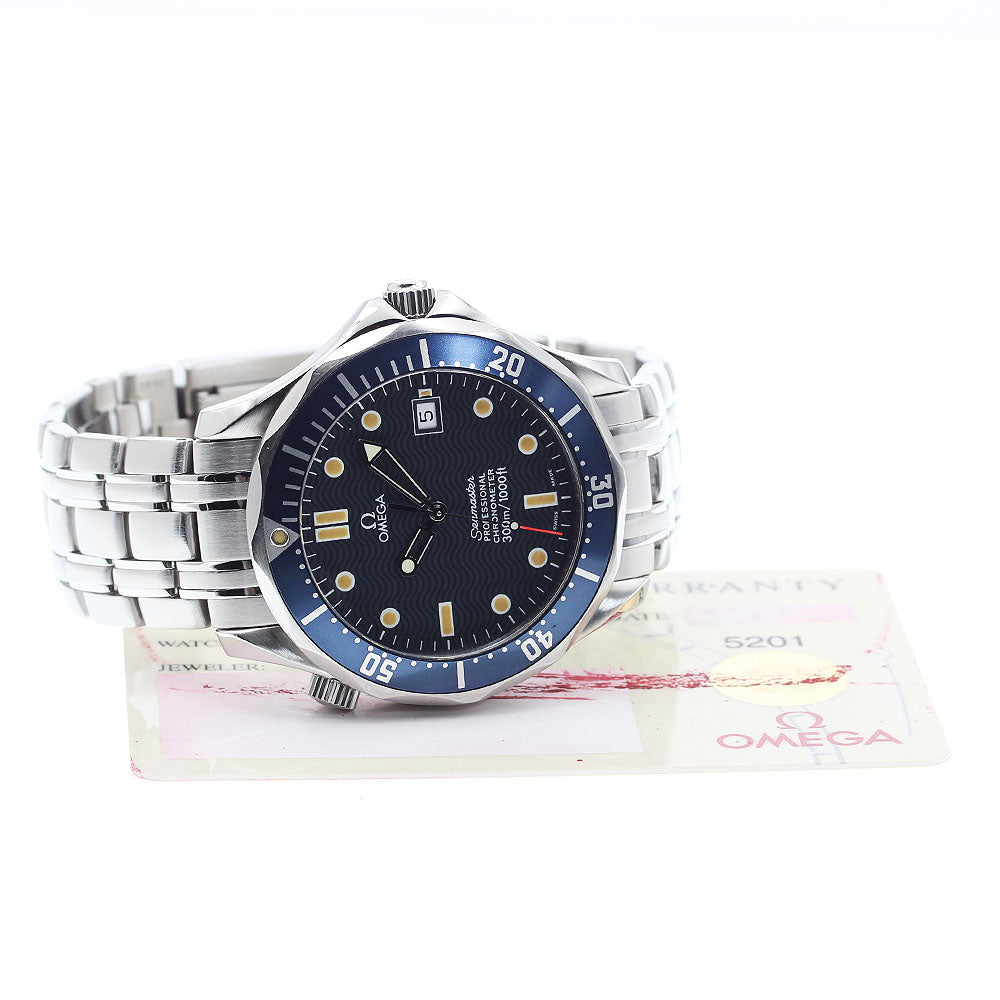 OMEGA Seamaster300 2531.80 Date Navy Dial Automatic Men's Watch_891288