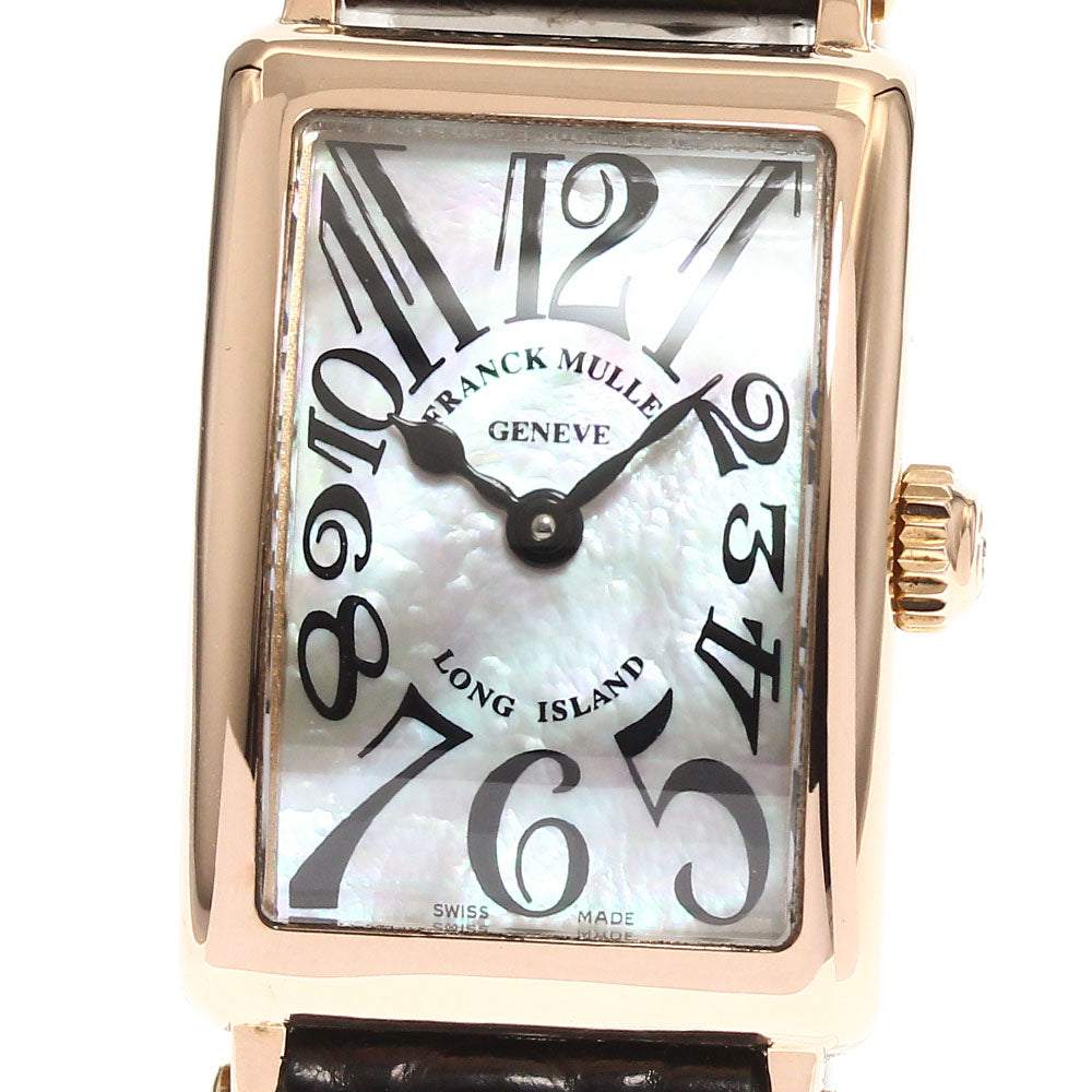 FRANCK MULLER Long Island Petit 802QZMOP 18K Pink Gold White shell Dial Quartz Ladies Watch_891325