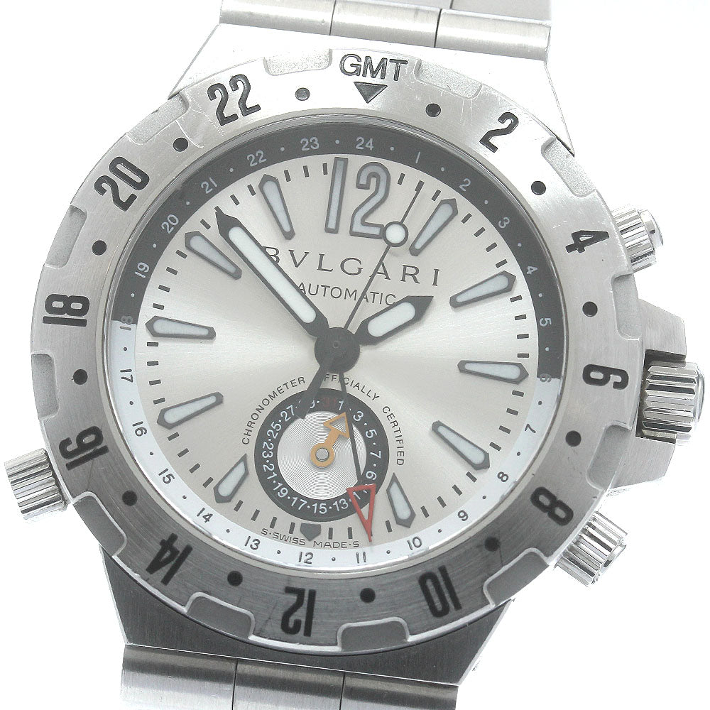 BVLGARI Diagono GMT40S GMT date Silver Dial Automatic Men's Watch_891335