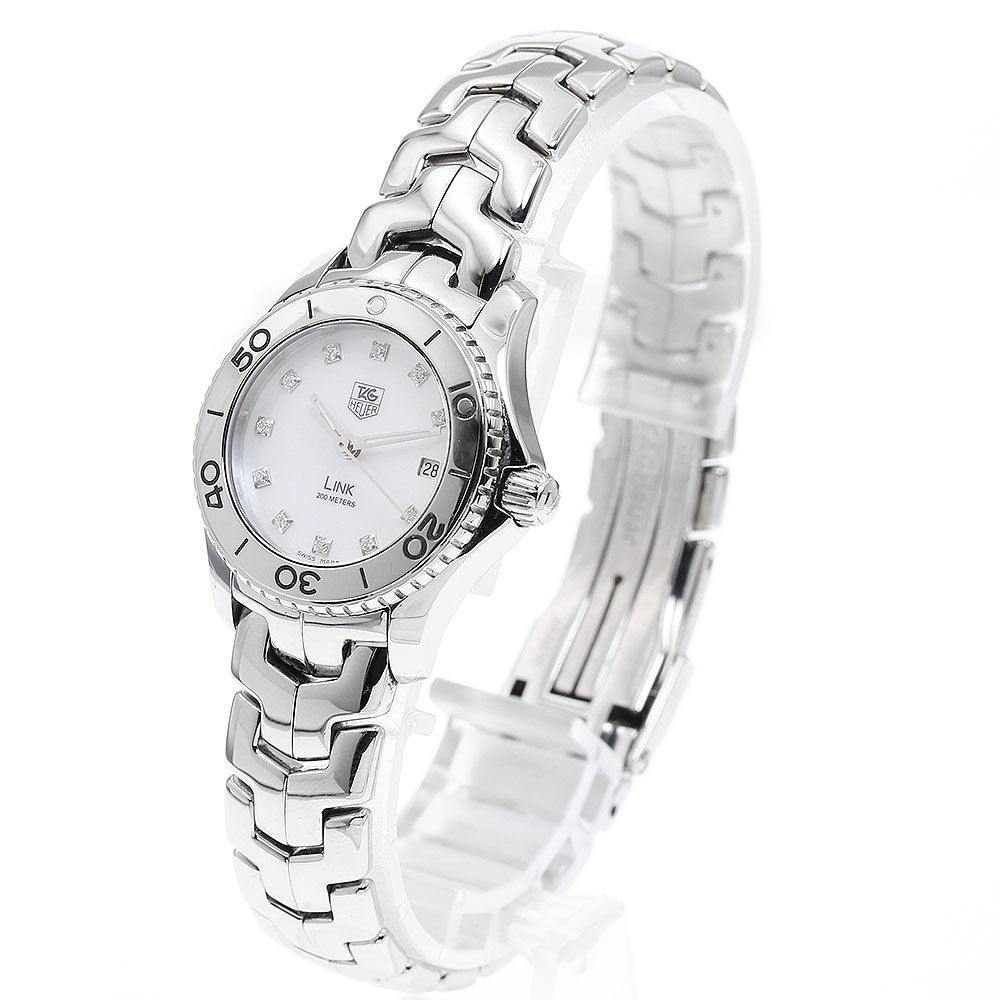 TAG HEUER Link WJ1319-0 11P diamond White shell Dial Quartz Ladies Watch_891347