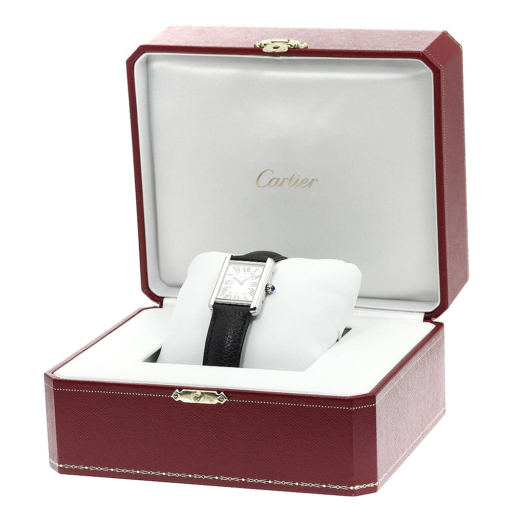 CARTIER Tank solo SM WSTA0030 Silver Dial Quartz Ladies Watch_891351