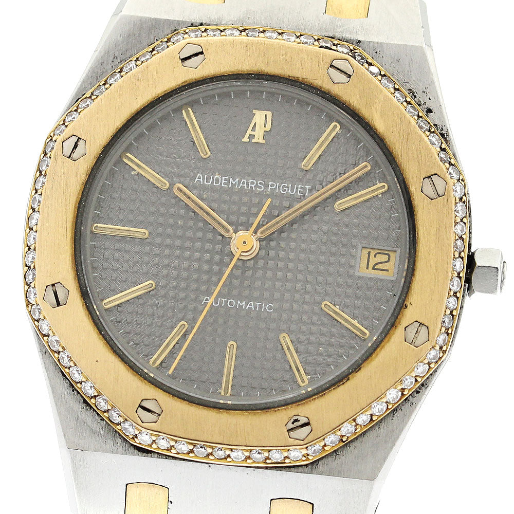 AUDEMARS PIGUET Royal oak 4100SA.OO.0477SA.01 Date After Diamond Bezel gray Dial Automatic Boy's Watch_891364