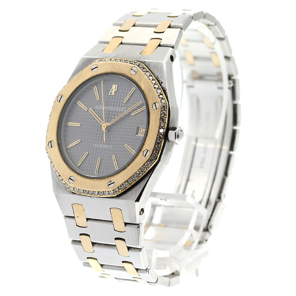 AUDEMARS PIGUET Royal oak 4100SA.OO.0477SA.01 Date After Diamond Bezel gray Dial Automatic Boy's Watch_891364