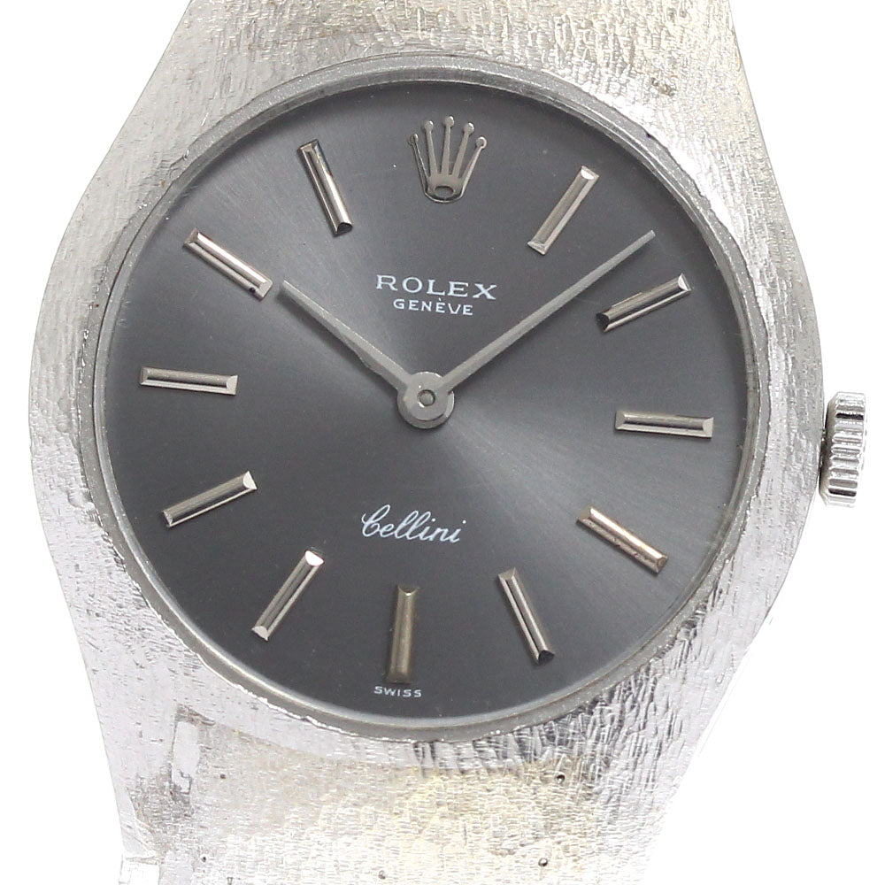 ROLEX Cellini 3800 K18WG Cal.1600 Silver Dial Hand Winding Men's Watch_891410